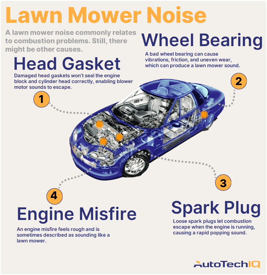 Causes And Fixes for a Car Sounding Like a Lawn Mower?