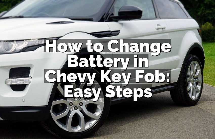 How to Change Battery in Chevy Key Fob: Easy Steps
