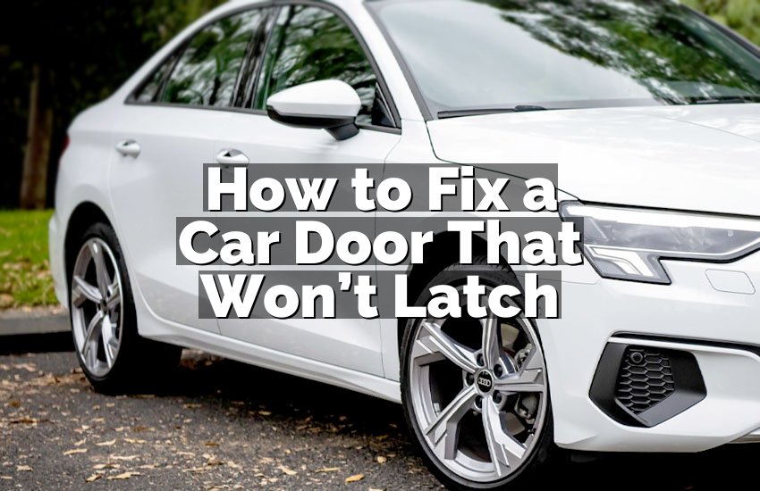 How to Fix a Car Door That Won’t Latch