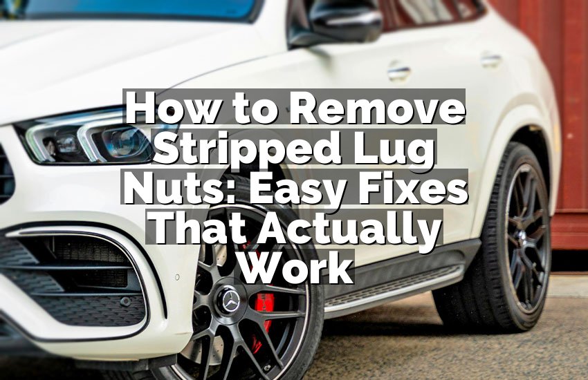 How to Remove Stripped Lug Nuts: Easy Fixes That Actually Work