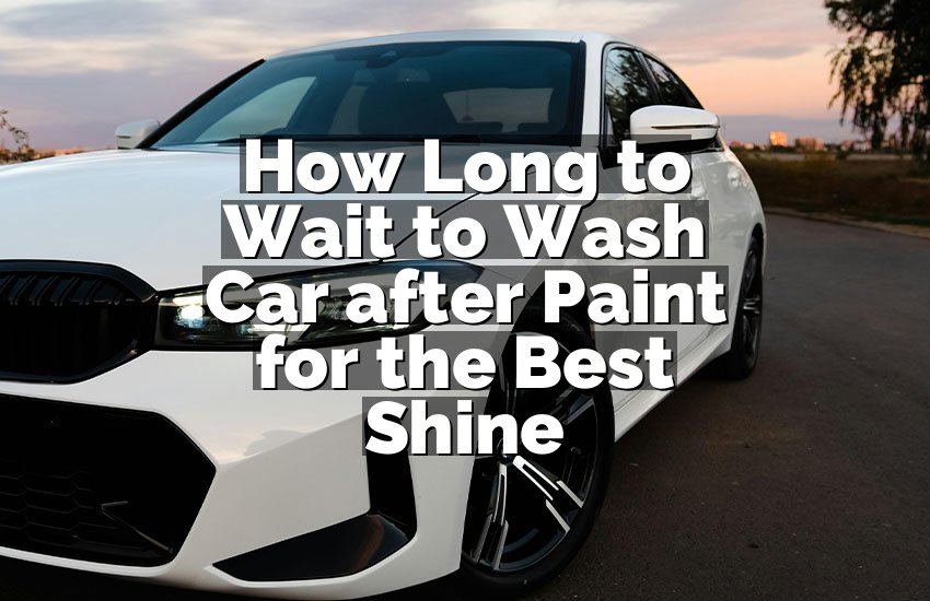How Long to Wait to Wash Car after Paint for the Best Shine