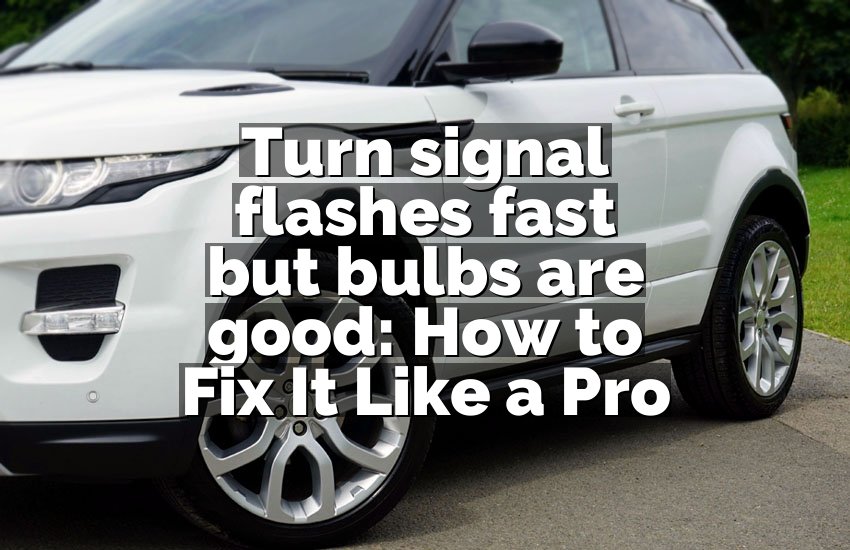 Turn signal flashes fast but bulbs are good: How to Fix It Like a Pro