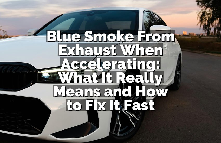 Blue Smoke From Exhaust When Accelerating: What It Really Means and How to Fix It Fast