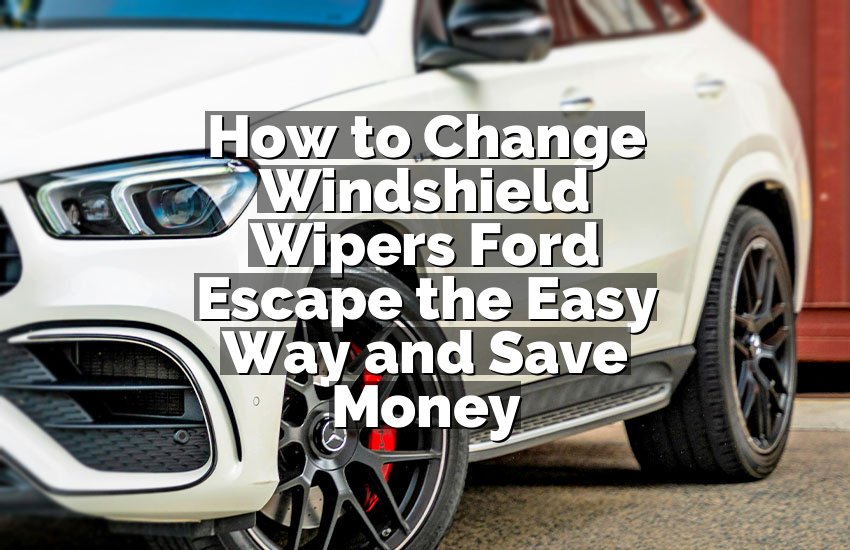 How to Change Windshield Wipers Ford Escape the Easy Way and Save Money