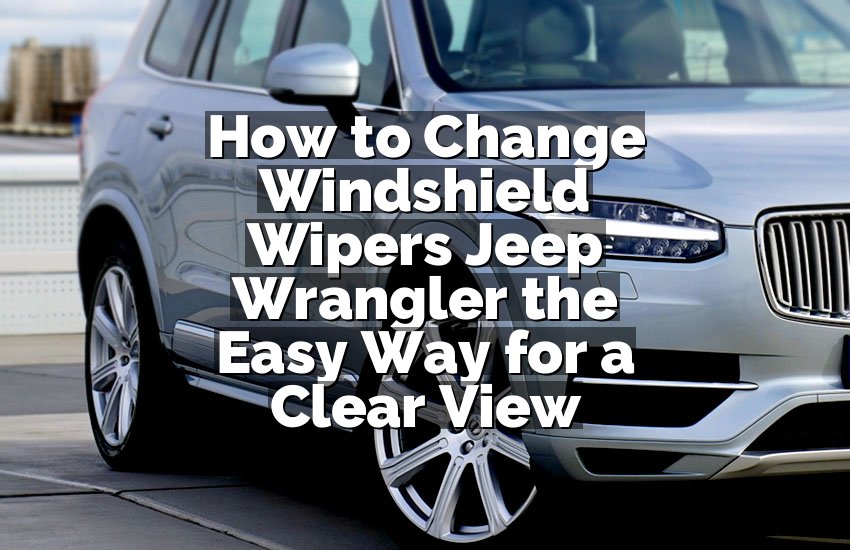 How to Change Windshield Wipers Jeep Wrangler the Easy Way for a Clear View