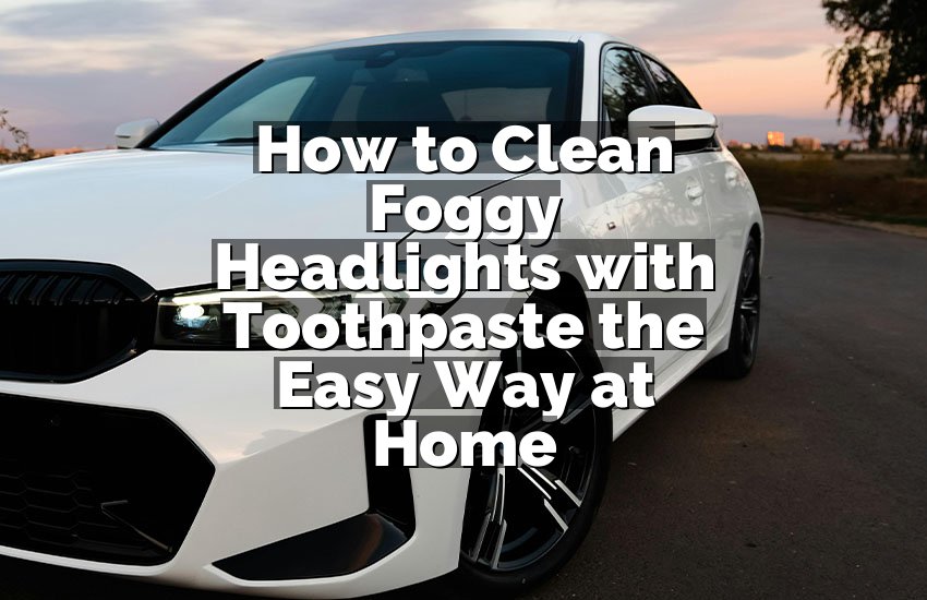 How to Clean Foggy Headlights with Toothpaste the Easy Way at Home