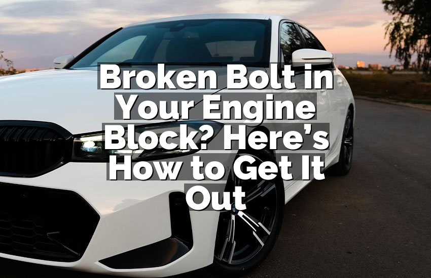 Broken Bolt in Your Engine Block? Here’s How to Get It Out