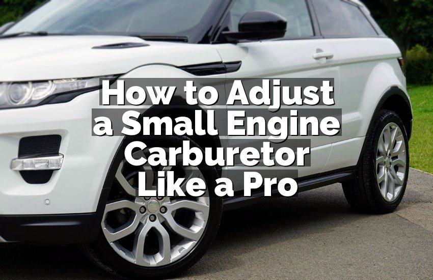 How to Adjust a Small Engine Carburetor Like a Pro