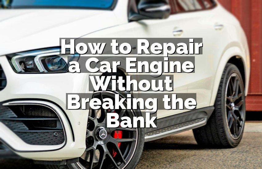 How to Repair a Car Engine Without Breaking the Bank