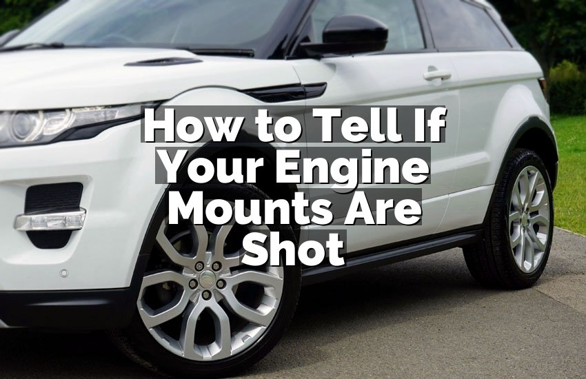 How to Tell If Your Engine Mounts Are Shot