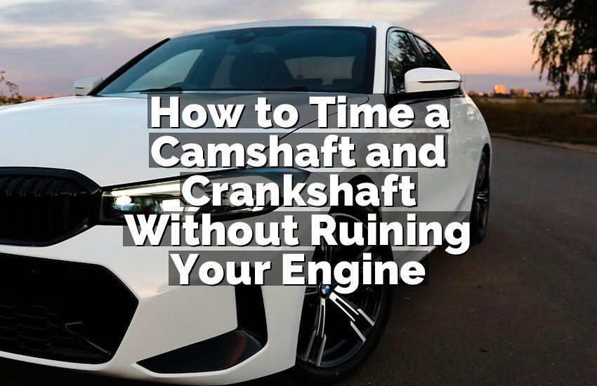 How to Time a Camshaft and Crankshaft Without Ruining Your Engine